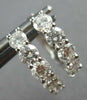 ESTATE SMALL 1.43CT DIAMOND 14KT WHITE GOLD SHARED PRONG 5 STONE HUGGIE EARRINGS