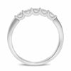 ESTATE .50CT DIAMOND 14KT WHITE GOLD 3D CLASSIC 5 STONE ROUND ANNIVERSARY RING
