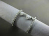 ESTATE WIDE .67CT ROUND DIAMOND 18KT WHITE GOLD 3D ZIG ZAG DOUBLE ROW FUN RING