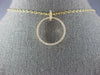 ESTATE .41CT DIAMOND 18KT YELLOW GOLD 3D CLASSIC CIRCLE OF LIFE FUN PENDANT