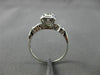 ANTIQUE .46CT OLD MINE DIAMOND 14KT W GOLD HEART FISHTAIL ENGAGEMENT RING #22078