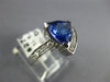 ESTATE WIDE 1.68CT DIAMOND & AAA TANZANITE 14KT WHITE GOLD 3D SWIRL RING #2454