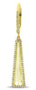 2.24CT DIAMOND & CITRINE 14KT YELLOW GOLD TRIANGULAR LEVERBACK HANGING EARRINGS