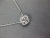 ESTATE .21CT DIAMOND 14KT WHITE GOLD CLASSIC 4 LEAF CLOVER FLOWER LOVE NECKLACE