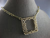 ESTATE LARGE 2.86CT DIAMOND 14KT YELLOW GOLD 3D OPEN HEART SQUARE FUN NECKLACE