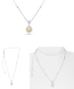 1.13CT WHITE & FANCY YELLOW DIAMOND 18KT TWO TONE GOLD DOUBLE HALO LOVE NECKLACE