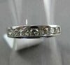 ESTATE .72CT DIAMOND 14KT WHITE GOLD 3D 7 STONE CHANNEL WEDDING ANNIVERSARY RING