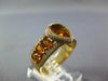 WIDE 2.38CT DIAMOND & AAA CITRINE 14KT YELLOW GOLD PEAR SHAPE & ROUND BEZEL RING