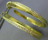 ESTATE LARGE .61CT ROUND DIAMOND 18K YELLOW GOLD 3D CLASSIC X HOOP LOVE EARRINGS