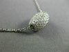 ESTATE 1.30CT DIAMOND 14K WHITE GOLD LOVE BARREL OVAL FLOATING PENDANT E/F 25556