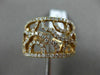 ESTATE LARGE & WIDE .97CT ROUND DIAMOND 18KT ROSE GOLD 3D OPEN FILIGREE FUN RING