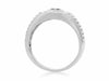 ESTATE .57CT DIAMOND & AAA SAPPHIRE 14KT WHITE GOLD SQUARE HALO ROLEX MENS RING