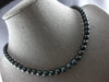 ESTATE AAA TAHITIAN PEARL 14KT WHITE GOLD 3D 7MM CLASSIC LOVE NECKLACE #27955