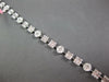 ESTATE 2.98CT DIAMOND 18KT WHITE GOLD ROUND & SQUARE BY THE YARD TENNIS BRACELET