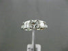 ESTATE 1.50CT DIAMOND 14K WHITE GOLD 3 STONE PAST PRESENT FUTURE ENGAGEMENT RING