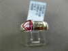 1.12CT ROUND DIAMOND & AAA TRILLION PINK SAPPHIRE 14K WHITE GOLD SEMI BEZEL RING