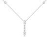 .20CT DIAMOND 14KT WHITE GOLD ROUND & BAGUETTE BY THE YARD BAR LARIAT NECKLACE