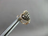 ESTATE 1.03CT FANCY DIAMOND FLOATING HEART 14K ROSE & BLACK GOLD CLIPON EARRINGS
