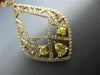 ESTATE LARGE 2.81CT WHITE & FANCY YELLOW DIAMOND 18K ROSE GOLD FILIGREE EARRINGS