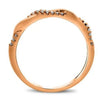 .10CT DIAMOND 14KT ROSE GOLD CLASSIC LOVE KNOT INFINITY ROPE ANNIVERSARY RING