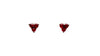 ESTATE .35CT AAA RUBY 18KT WHITE GOLD 3D TRILLION SHAPE TRIANGULAR STUD EARRINGS