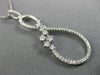 ESTATE LARGE .42CT ROUND DIAMOND 14KT WHITE GOLD 3D INFINITY FLOWER LOVE PENDANT