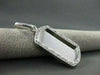 ESTATE .54CT DIAMOND 14KT WHITE GOLD ENGRAVABLE DOG TAG NAME PLATE PENDANT 17143