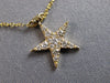 ESTATE LARGE .82CT DIAMOND 14KT YELLOW GOLD 3D STAR BY THE YARD LOVE NECKLACE