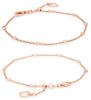 ESTATE .25CT DIAMOND 14KT ROSE GOLD CLASSIC BY THE YARD ADJUSTABLE LOVE BRACELET