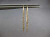 LONG .58CT DIAMOND 14K YELLOW GOLD 3D GRADUATING BAR LEVERBACK HANGING EARRINGS