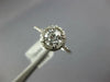 ESTATE 1.17CT DIAMOND 14KT WHITE GOLD 3D CLASSIC ROUND HALO ENGAGEMENT RING