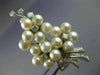 ANTIQUE LARGE 1.50CT OLD MINE DIAMOND & AAA PEARL PLATINUM 3D BROOCH PIN 23635