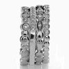 .61CT DIAMOND 18KT WHITE GOLD SEMI ETERNITY FILIGREE MULTI BAND ANNIVERSARY RING