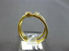 .50CT DIAMOND 18KT YELLOW GOLD ROUND BAGUETTE & OVAL MULTI ROW CRISS CROSS RING