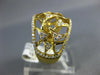 ESTATE WIDE .55CT DIAMOND 18KT YELLOW GOLD 3D OPEN FILIGREE STAR FUN RING