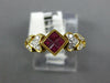 .45CT DIAMOND & AAA RUBY 18KT YELLOW GOLD PRINCESS & ROUND HEART FRIENDSHIP RING