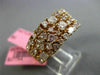 ESTATE WIDE 5.32CT PINK DIAMOND 18K ROSE GOLD MULTI ROW WEDDING ANNIVERSARY RING
