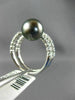 WIDE .6CT DIAMOND & AAA SOUTH SEA TAHITIAN PEARL 18K WHITE GOLD CRISS CROSS RING