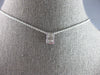 .23CT DIAMOND 14KT WHITE GOLD 3D BAGUETTE CLUSTER RECTANGULAR FLOATING PENDANT