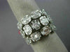 ESTATE LARGE 2.01CT DIAMOND 18KT WHITE GOLD 3D MULTI ROW SQUARE ANNIVERSARY RING
