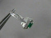 ESTATE WIDE 1.63CT DIAMOND & AAA EMERALD 14KT WHITE GOLD SQUARE HALO RING #20487