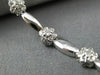 ESTATE .56CT ROUND DIAMOND 14K WHITE GOLD 3D CLASSIC FLOWER LINK BRACELET #19601