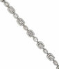 LARGE 5.38CT DIAMOND 18K WHITE GOLD SQUARE BY THE YARD ETERNITY TENNIS BRACELET