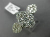 ESTATE LARGE 3.15CT DIAMOND 18KT WHITE GOLD 3D PAVE PEAR SHAPE CLUSTER FUN RING