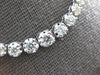 ESTATE 2.11CT DIAMOND 14KT WHITE GOLD ROUND GRADUATING BY THE YARD LOVE NECKLACE