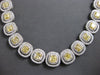 GIA LARGE & LONG 51.09CT WHITE & FANCY YELLOW DIAMOND 18KT 2 TONE GOLD NECKLACE