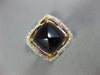 LARGE 8.95CT DIAMOND & AAA AMETHYST 14KT YELLOW GOLD 3D PYRAMID SQUARE FUN RING