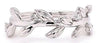 ESTATE .13CT DIAMOND 18KT WHITE GOLD 3D CLASSIC MULTI LEAF FUN RING
