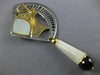 ESTATE DIAMOND AAA PEARL & GARNET 14KT YELLOW GOLD & STAINLESS STEEL 3D EARRINGS