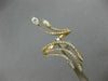 LARGE .69CT ROUND MARQUISE DIAMOND 18K ROSE GOLD MULTI ROW CRISS CROSS LEAF RING